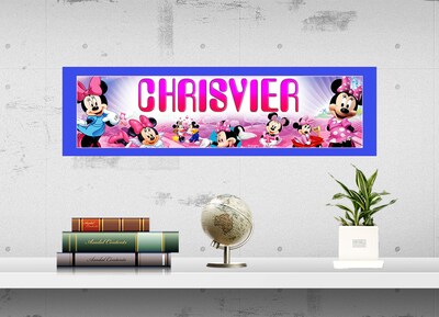 Minnie Mouse - Personalized Poster with Your Name, Birthday Banner, Custom Wall Décor, Wall Art, 1 - image3
